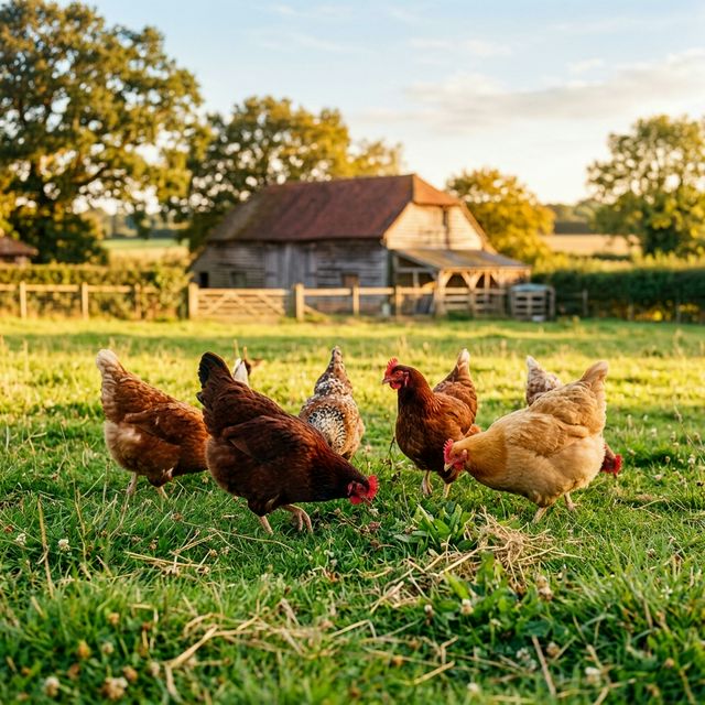 Poultry in an agricultural setting